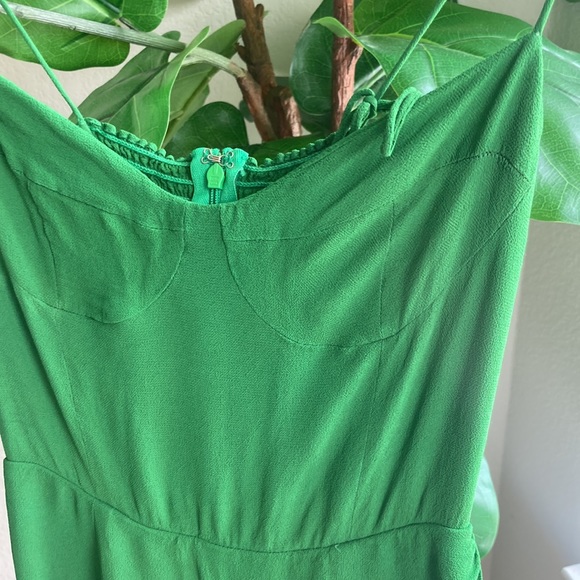 Reformation Juliette emerald green midi wrap dress - Picture 9 of 16